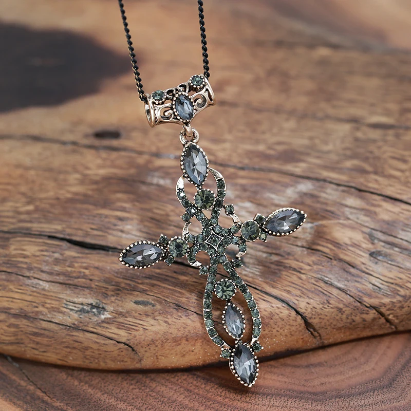 Wbmqda Vintage Antique Gold Gray Crystal Cross Necklace Oval Gemstone Seting Simple Everyday Religious Jewelry Gifts 2023 New
Wbmqda Vintage Antique Gold Gray Crystal Cross Necklace Oval Gemstone Seting Simple Everyday Religious Jewelry Gifts 2023 New