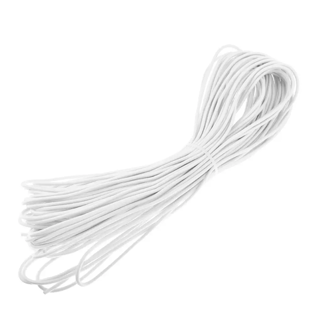 Heavy Duty Rubber Coated Polyester 3mm Strong Elastic Rope Shock of Size & Color - White, 30m
Heavy Duty Rubber Coated Polyester 3mm Strong Elastic Rope Shock of Size & Color - White, 30m