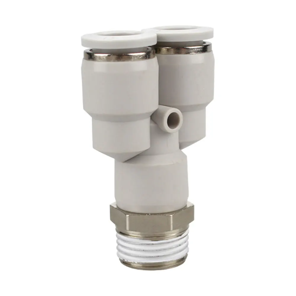 1/8" 1/4" 3/8" 1/2" BSP Male 4 6 8 10 12mm Tube Y 3 Way Splitter Plastic Pneumatic Air Pipe Fitting Push In Connector Coupler
1/8" 1/4" 3/8" 1/2" BSP Male 4 6 8 10 12mm Tube Y 3 Way Splitter Plastic Pneumatic Air Pipe Fitting Push In Connector Coupler