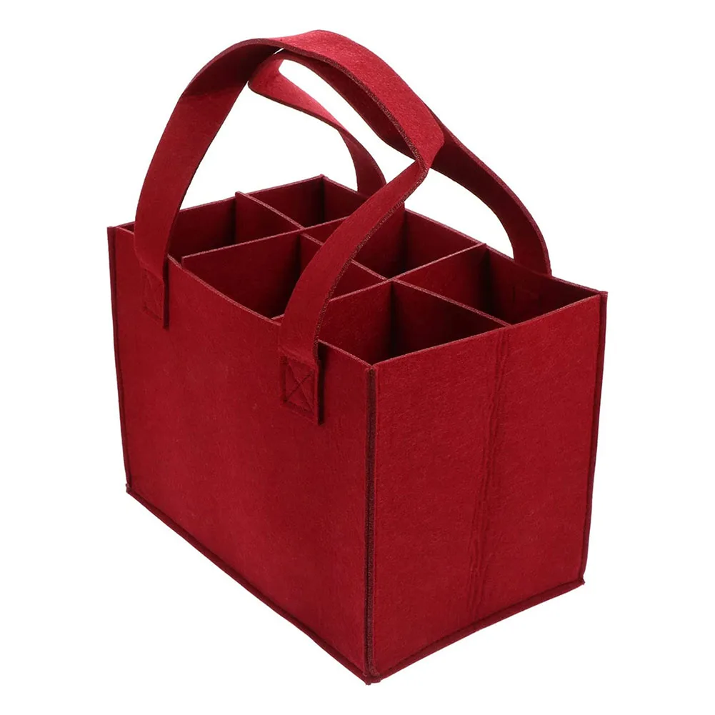 Stylish Red 2PCS Bottles Bag Durable Felt Material Protects 6 Bottles Easy to Carry Perfect Gift for Wine Lovers
Stylish Red 2PCS Bottles Bag Durable Felt Material Protects 6 Bottles Easy to Carry Perfect Gift for Wine Lovers