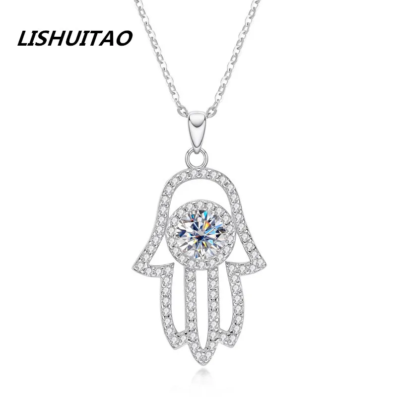 100% Jewelry For Women's 1 Carat D Colour 925 Silver Moissanite Diamond Fatima Pendant Lucky Necklace GRA Certificate 
100% Jewelry For Women's 1 Carat D Colour 925 Silver Moissanite Diamond Fatima Pendant Lucky Necklace GRA Certificate