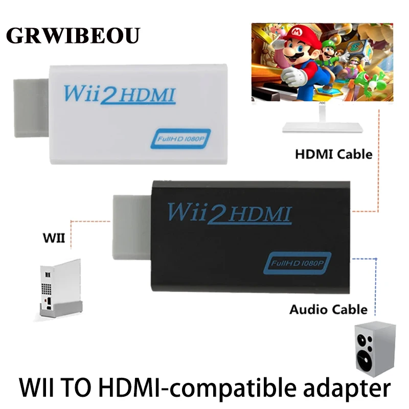GRWIBEOU Wii to HDMI Converter 1080P Converter For Wii to HDMI with 3.5mm Audio for PC HDTV Monitor Display Converter
GRWIBEOU Wii to HDMI Converter 1080P Converter For Wii to HDMI with 3.5mm Audio for PC HDTV Monitor Display Converter