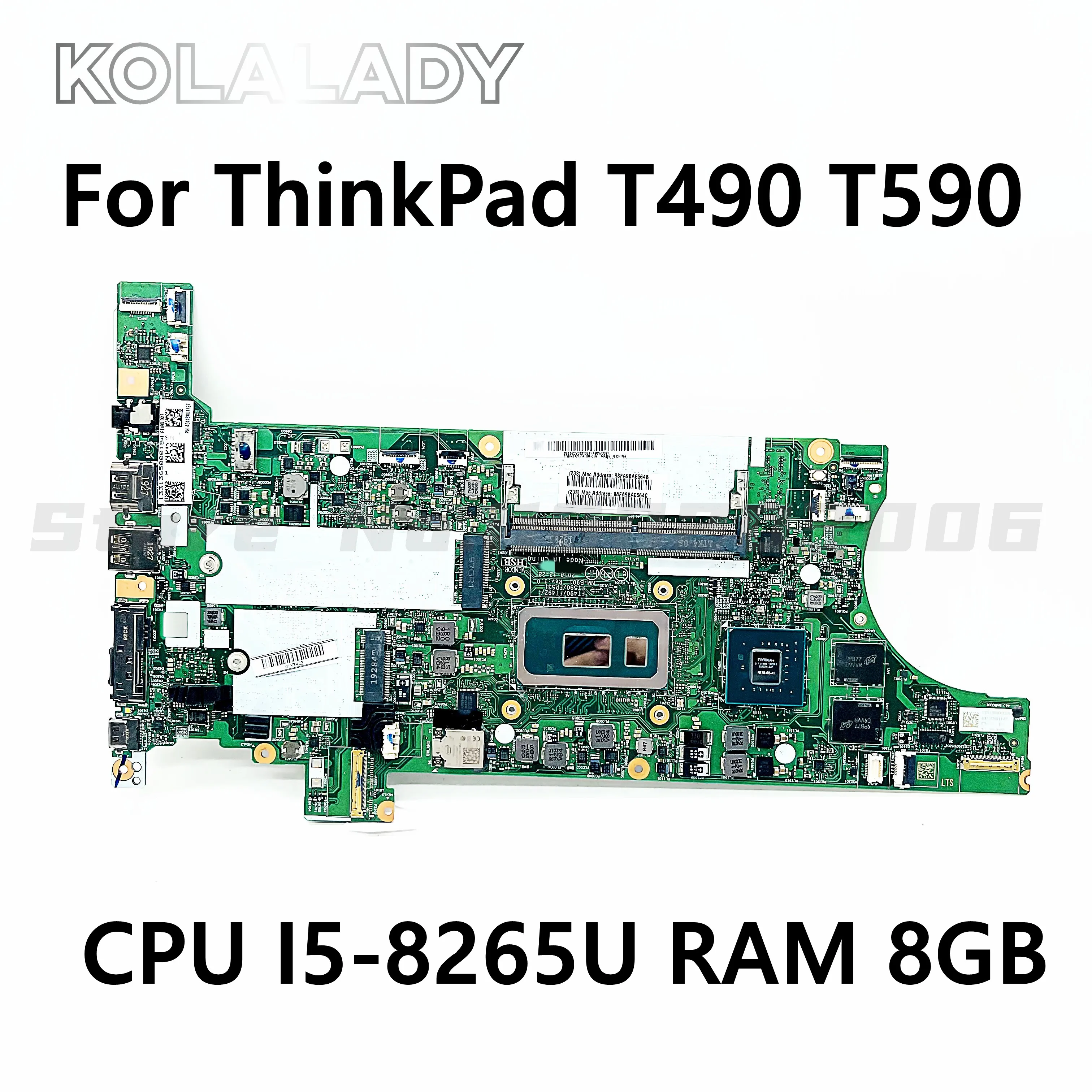 Материнская плата для ноутбука Lenovo ThinkPad T490 T590 FT490 FT492 FT590 FT531 
Материнская плата для ноутбука Lenovo ThinkPad T490 T590 FT490 FT492 FT590 FT531