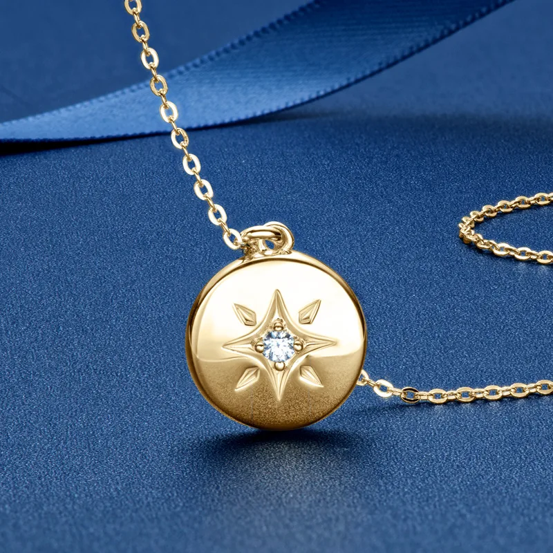 High Quality Necklace Certificated Moissanite Authentic Sterling Silver Women Gift North Star 14K Gold Plated Fine Jewelry
High Quality Necklace Certificated Moissanite Authentic Sterling Silver Women Gift North Star 14K Gold Plated Fine Jewelry