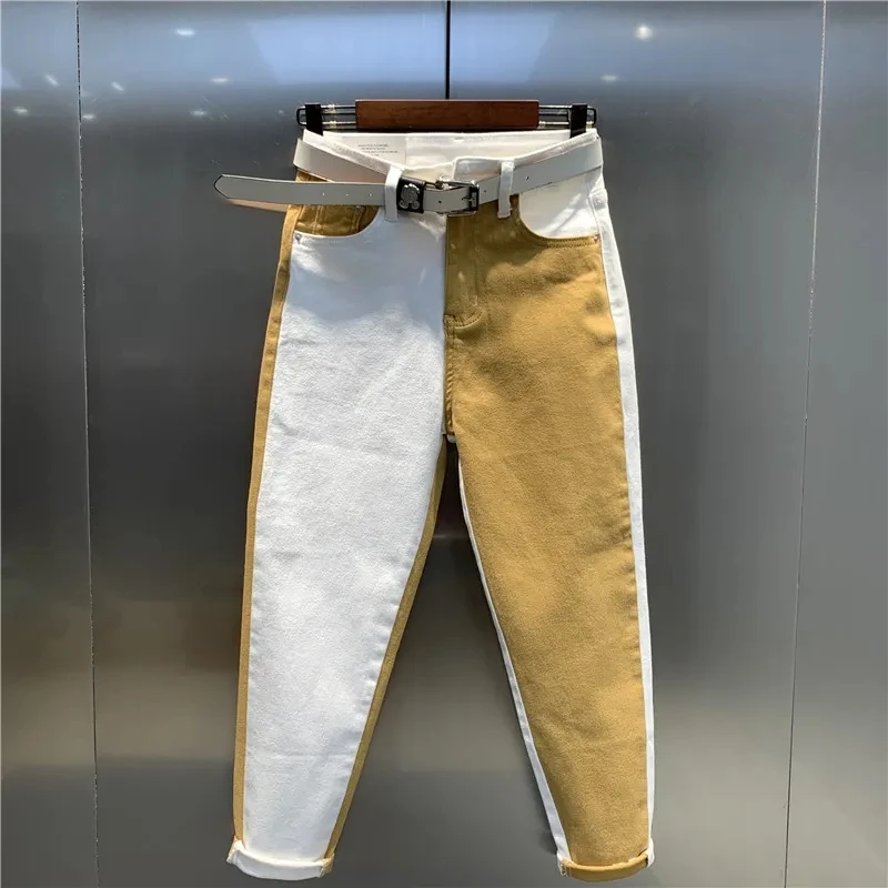 Spring Summer Contrasting Colors Denim Pants for Women 2023 New High Waist Pink Y2k Jeans Female Clothing Harlan Pant Pantalones
Spring Summer Contrasting Colors Denim Pants for Women 2023 New High Waist Pink Y2k Jeans Female Clothing Harlan Pant Pantalones