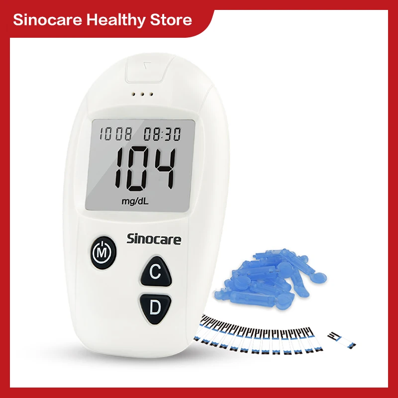SINOCARE blood glucose meter Safe Accu wit 10 free Test Strips & Lancets for Diabetics, seniors,monitor blood glucose
SINOCARE blood glucose meter Safe Accu wit 10 free Test Strips & Lancets for Diabetics, seniors,monitor blood glucose