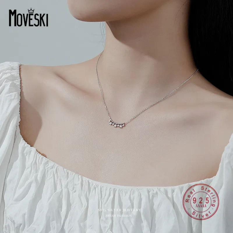 MOVESKI 925 Sterling Silver Exquisite Zircon North Star Necklace Women Fashion Charm Anniversary Party Jewelry
MOVESKI 925 Sterling Silver Exquisite Zircon North Star Necklace Women Fashion Charm Anniversary Party Jewelry