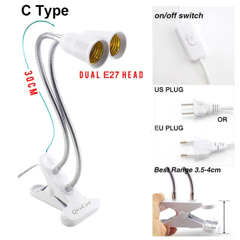 QvvCev гибкая светодиодная лампа для растений E27
QvvCev гибкая светодиодная лампа для растений E27