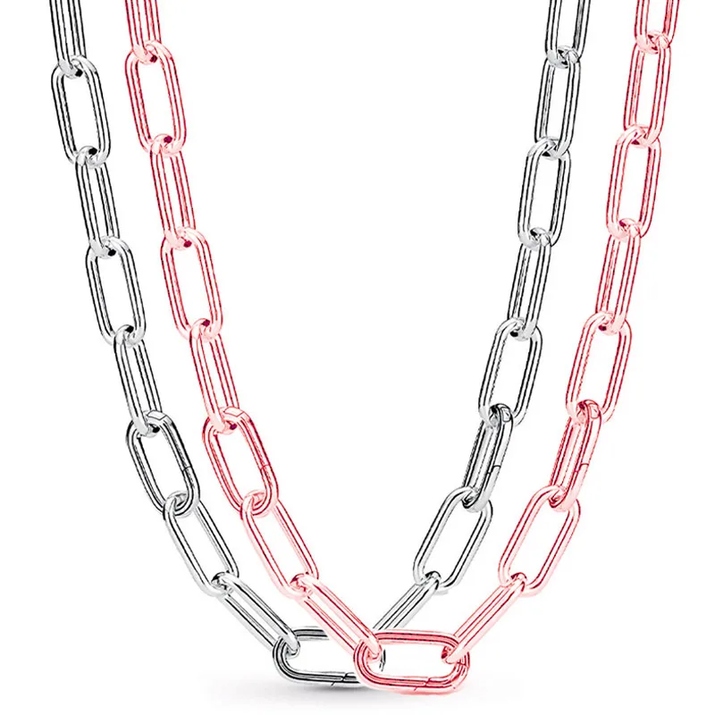 New 925 Sterling Silver Me Necklace Rose & Silver Link Chain Necklace For Women Popular Bead Charm Diy Jewelry
New 925 Sterling Silver Me Necklace Rose & Silver Link Chain Necklace For Women Popular Bead Charm Diy Jewelry