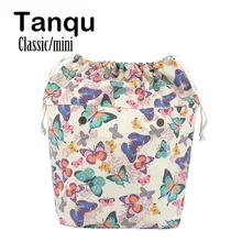 TANQU New Large Capacity Classic Mini Drawstring Colorful Inner Lining Insert for Big Mini Obag Canvas Inner Pocket for O Bag
