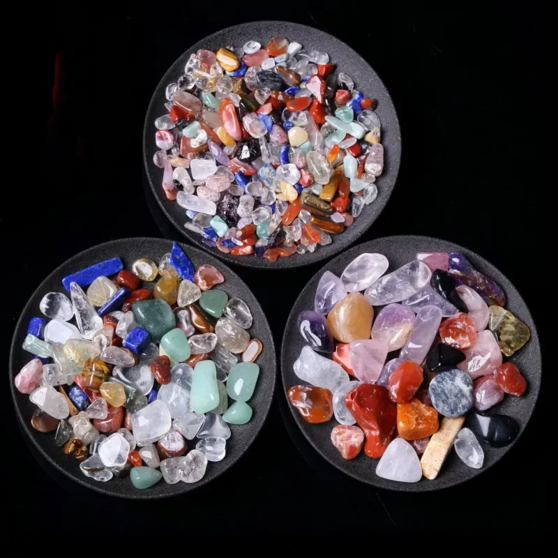 

50 г, 3 размера, натуральный смешанный кварцевый кристалл, камень, гравий, образец, бак, Декор, натуральные камни и минералы