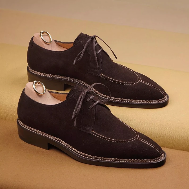 Туфли дерби KE897 мужские, искусственная замша, однотонные, на шнуровке, плотные Прошитые, Повседневные Удобные классические, Нескользящие, де...
Туфли дерби KE897 мужские, искусственная замша, однотонные, на шнуровке, плотные Прошитые, Повседневные Удобные классические, Нескользящие, де...