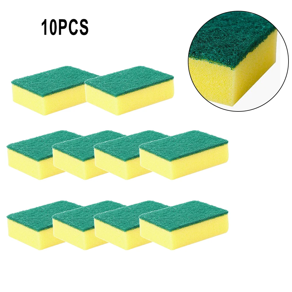 10Pcs Sponge Cleaning Cloth Dishwashing Sponge Green&yellow 10*7*3cm For Large Heavy Duty Catering Washing Up Scouring
10Pcs Sponge Cleaning Cloth Dishwashing Sponge Green&yellow 10*7*3cm For Large Heavy Duty Catering Washing Up Scouring