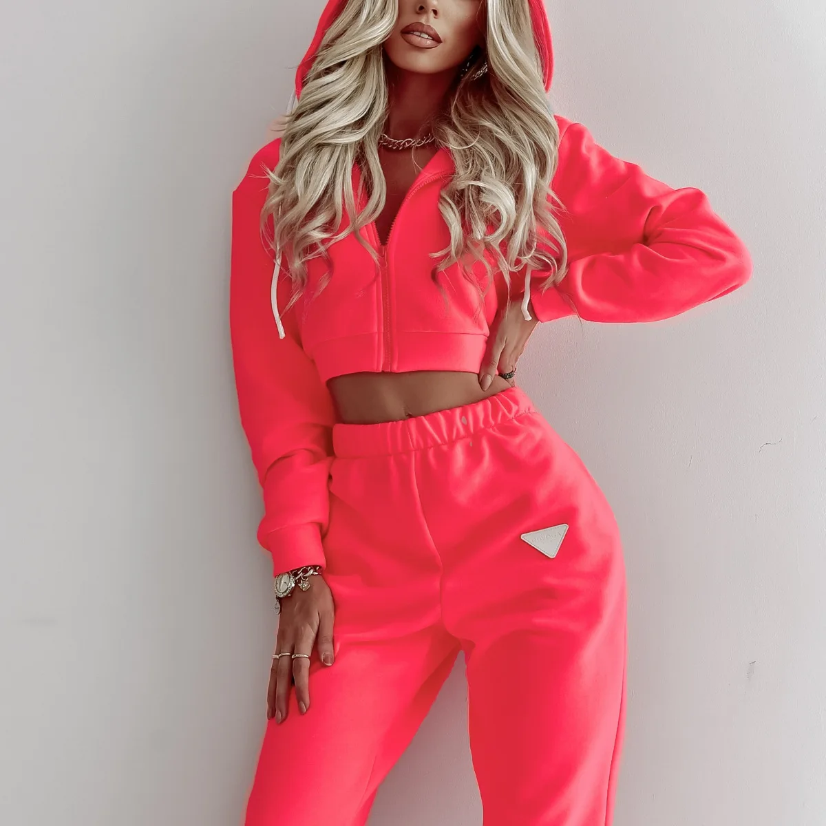 Two Piece Sets Women Sweatshirt Set Sweatsuits Casual Tracksuit Elastic Waist Trousers Solid Hoodie Zipper Long Sleeve Tops
Two Piece Sets Women Sweatshirt Set Sweatsuits Casual Tracksuit Elastic Waist Trousers Solid Hoodie Zipper Long Sleeve Tops
