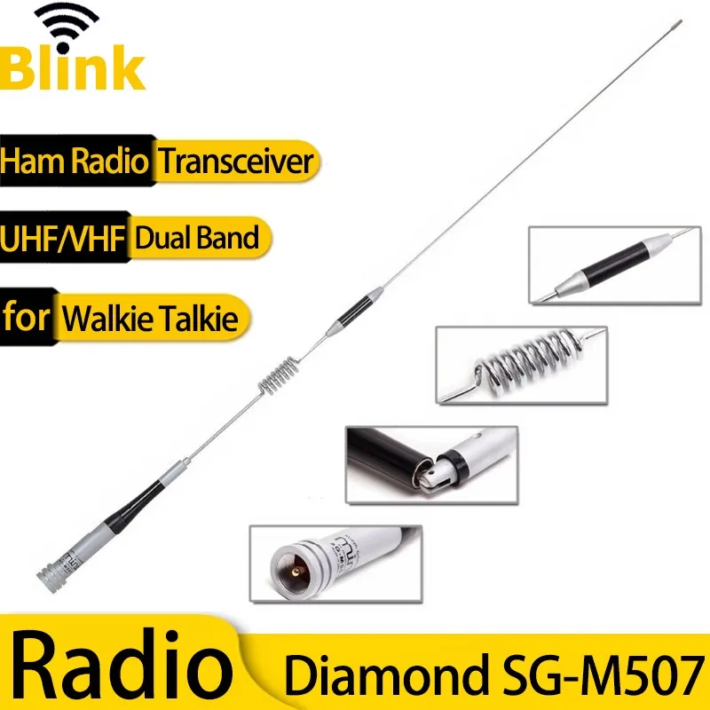 Diamond SG-M507 Ham Radio Walkie Talkie Antenna UHF/VHF Dual Band Car Mobile Signal Transceiver for Yaesu BaoFeng TYT WouXun QYT
Diamond SG-M507 Ham Radio Walkie Talkie Antenna UHF/VHF Dual Band Car Mobile Signal Transceiver for Yaesu BaoFeng TYT WouXun QYT