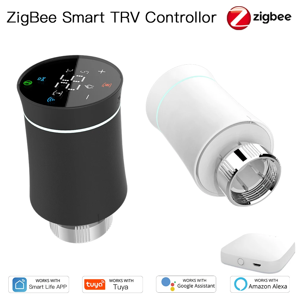 Tuya ZigBee 3.0 Radiator Actuator Valve Smart TRV Thermostat Programmable Temperature Controller Support Alexa Google Home
Tuya ZigBee 3.0 Radiator Actuator Valve Smart TRV Thermostat Programmable Temperature Controller Support Alexa Google Home