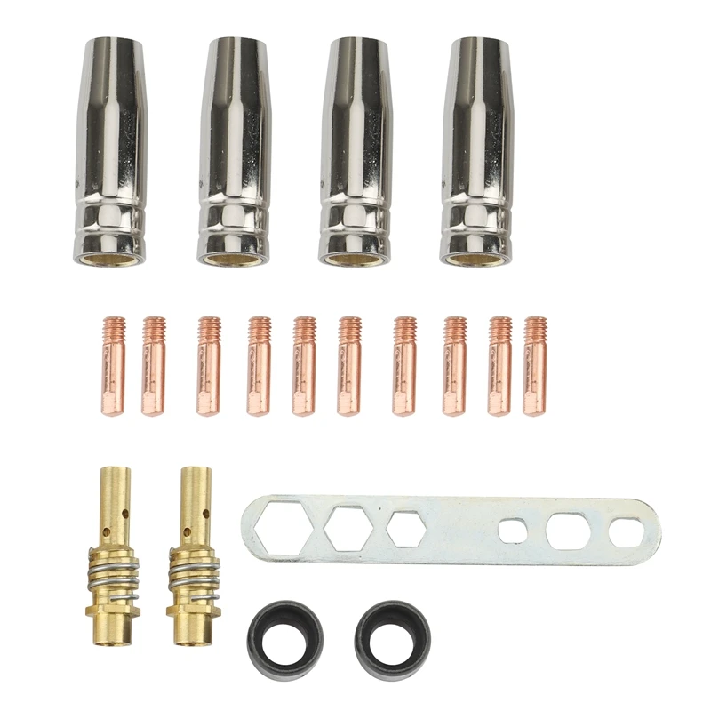 Аксессуары для сварки BEST19PCS, набор для сварки MIG/ Two, подходит для газовой, экранированной сварки, аксессуары 15AK
Аксессуары для сварки BEST19PCS, набор для сварки MIG/ Two, подходит для газовой, экранированной сварки, аксессуары 15AK