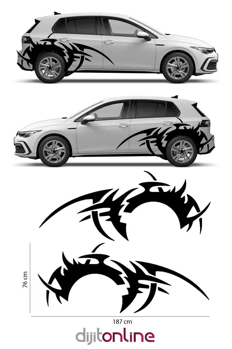 40 cm - 80cm - 2 Pieces Side Fender Sticker - Car Sticker - Car Decal - Tribal Sticker
40 cm - 80cm - 2 Pieces Side Fender Sticker - Car Sticker - Car Decal - Tribal Sticker