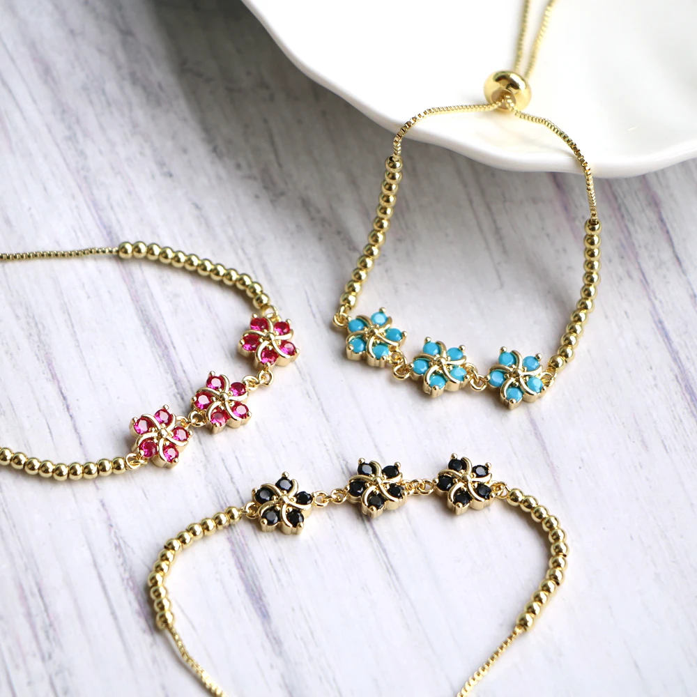 5PCS, Crystal Zircon Flower Bracelet for Women Gold Beads CZ Lady Bresselet Daily Adjustable Chain Pulseras
5PCS, Crystal Zircon Flower Bracelet for Women Gold Beads CZ Lady Bresselet Daily Adjustable Chain Pulseras