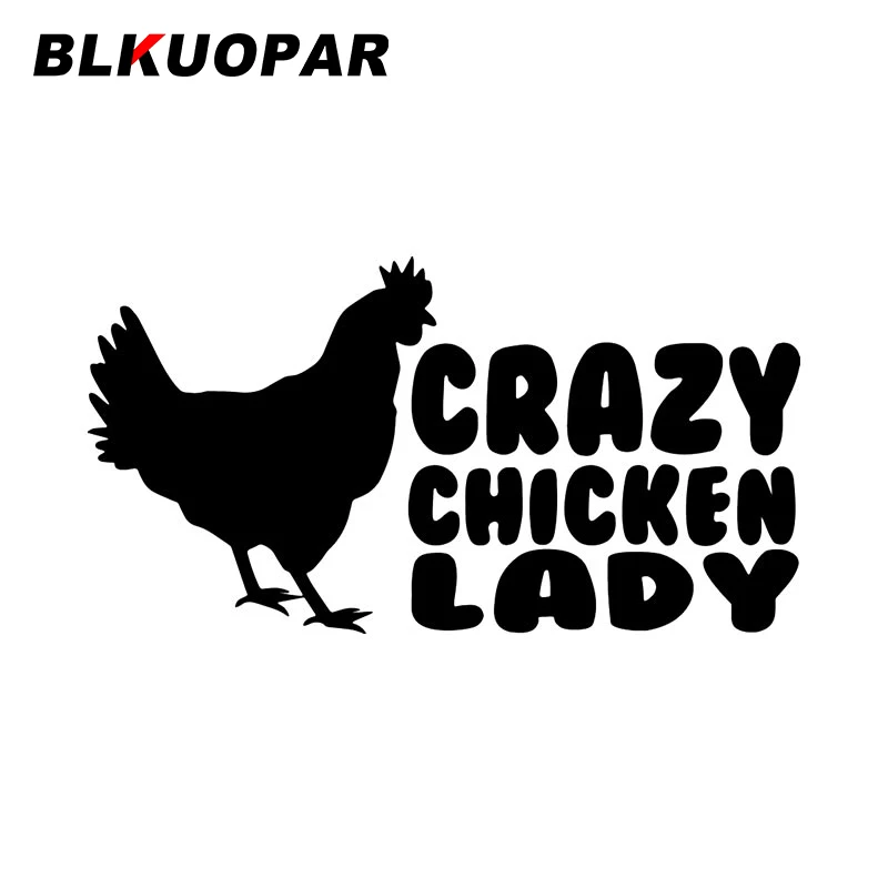 

BLKUOPAR сумасшедшая курица леди Автомобильная наклейка модное устойчивое к царапинам украшение креативный солнцезащитный Забавный оригинальный Стайлинг автомобиля
