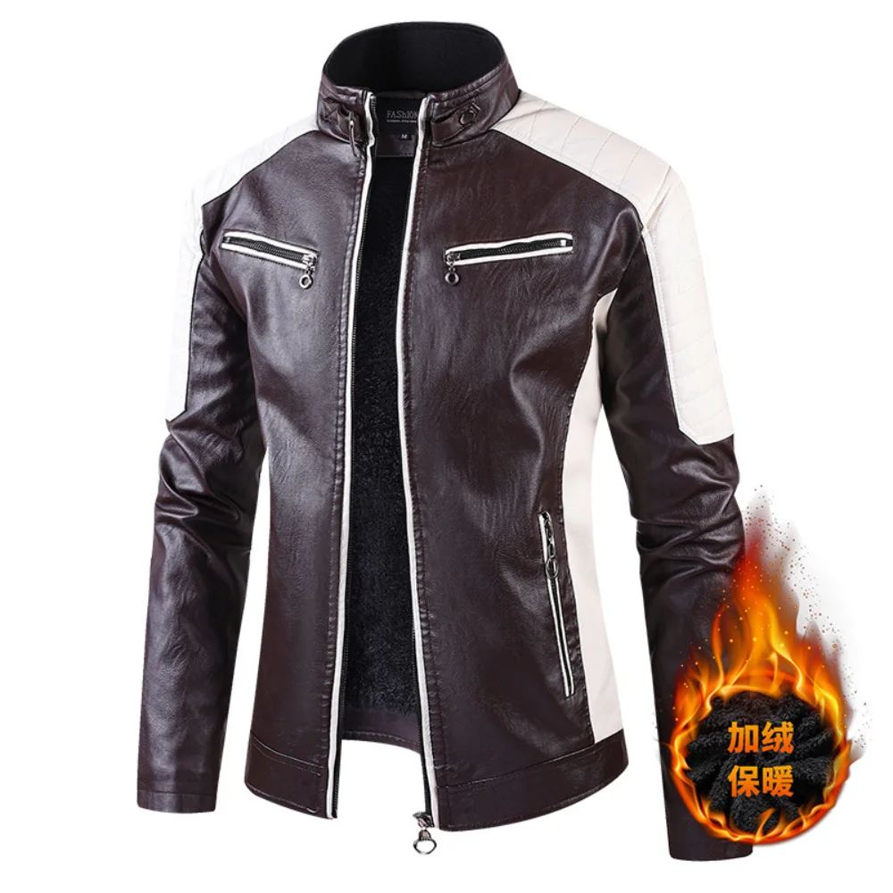 Men 2023 Autumn Casual Vintage Motor Spliced Leather Jacket Coat Men Winter Fashion Biker Warm Fleece Leather Jackets Coat Men
Men 2023 Autumn Casual Vintage Motor Spliced Leather Jacket Coat Men Winter Fashion Biker Warm Fleece Leather Jackets Coat Men