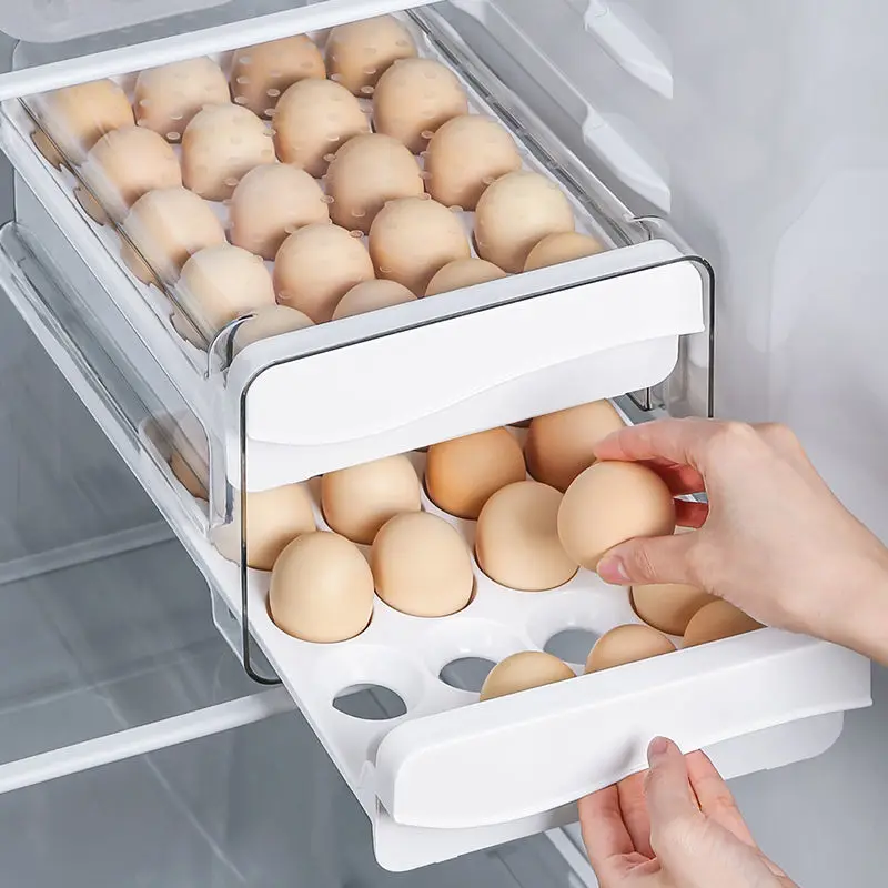Refrigerator egg storage box fresh-keeping box kitchen egg box finishing box large-capacity special egg tray drawer type egg box
Refrigerator egg storage box fresh-keeping box kitchen egg box finishing box large-capacity special egg tray drawer type egg box