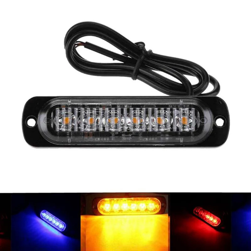 New 6 Led Strobe Warning Light Grille Flashing Lightbar Amber Yellow White Traffic Light 12V - 24V
New 6 Led Strobe Warning Light Grille Flashing Lightbar Amber Yellow White Traffic Light 12V - 24V