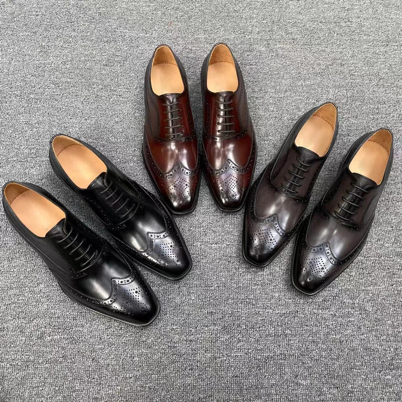 Designer brand Hand Painted Mens Dress Shoes Retro Genuine Leather Business Office Formal Oxford Shoes Lace Up Men Party Shoes
Designer brand Hand Painted Mens Dress Shoes Retro Genuine Leather Business Office Formal Oxford Shoes Lace Up Men Party Shoes