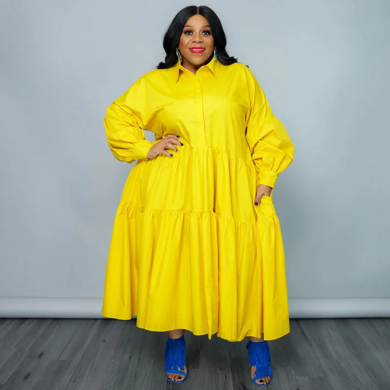 Elegant Office Lady Shirt Dress Africa Women Clothing XL-5XL Casual Turndown Collar Button Long Sleeve Maxi Vestidos
Elegant Office Lady Shirt Dress Africa Women Clothing XL-5XL Casual Turndown Collar Button Long Sleeve Maxi Vestidos