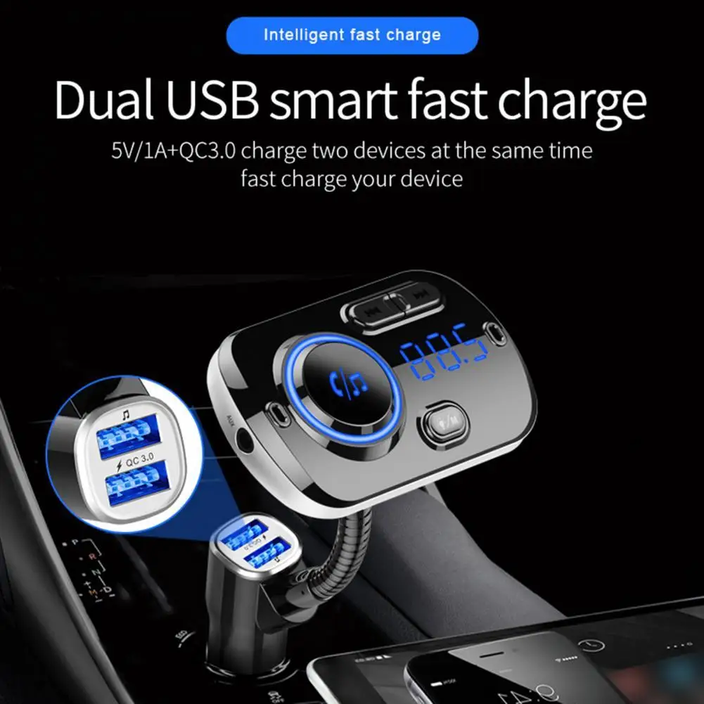 Handsfree Wireless Bluetooth-compatible 5.0 FM Transmitter Car Kit LCD MP3 Player Car Accessories Dual USB Charger FM Modulator
Handsfree Wireless Bluetooth-compatible 5.0 FM Transmitter Car Kit LCD MP3 Player Car Accessories Dual USB Charger FM Modulator