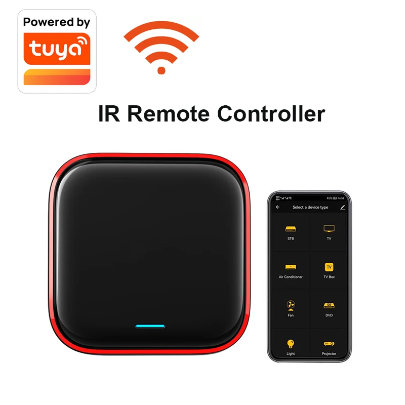 ИК-пульт ДУ Tuya с Wi-Fi, универсальный инфракрасный пульт дистанционного управления, функция обучения, работает с Alexa Google Home
ИК-пульт ДУ Tuya с Wi-Fi, универсальный инфракрасный пульт дистанционного управления, функция обучения, работает с Alexa Google Home