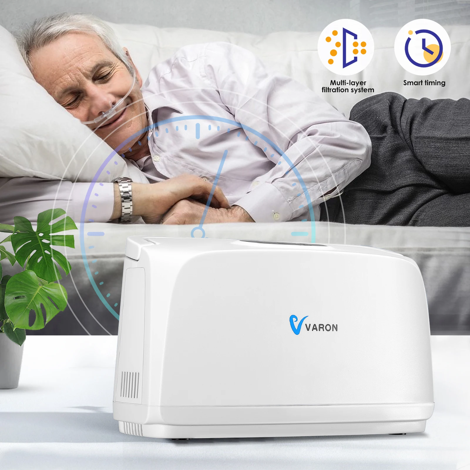 VARON NT-03 Portable Oxygen Concentrator Car Household Mini Oxygen Concentrator Ventilator For Elderly And Pregnant Women
VARON NT-03 Portable Oxygen Concentrator Car Household Mini Oxygen Concentrator Ventilator For Elderly And Pregnant Women