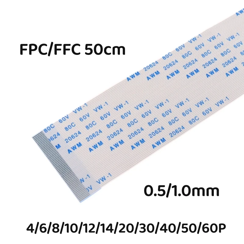 Гибкий плоский кабель AWM 20624 4/6/8/10/12/14/16/20/26/30/40/50/60 pin 
Гибкий плоский кабель AWM 20624 4/6/8/10/12/14/16/20/26/30/40/50/60 pin
