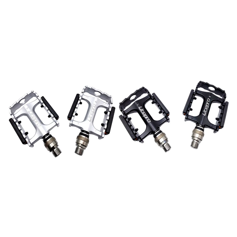 Litepro 2 Pairs Bike Pedal 3 Palin Sealed Bearing Quick Release Pedal With Pedal Extender Adapter, Silver & Black
Litepro 2 Pairs Bike Pedal 3 Palin Sealed Bearing Quick Release Pedal With Pedal Extender Adapter, Silver & Black