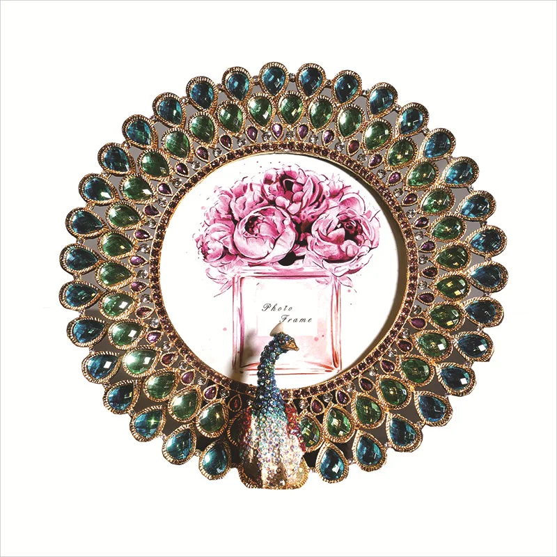 Modern Creative Unique Peacock Gem Metal Picture Frame Living Room Bedroom Porch Ornaments
Modern Creative Unique Peacock Gem Metal Picture Frame Living Room Bedroom Porch Ornaments