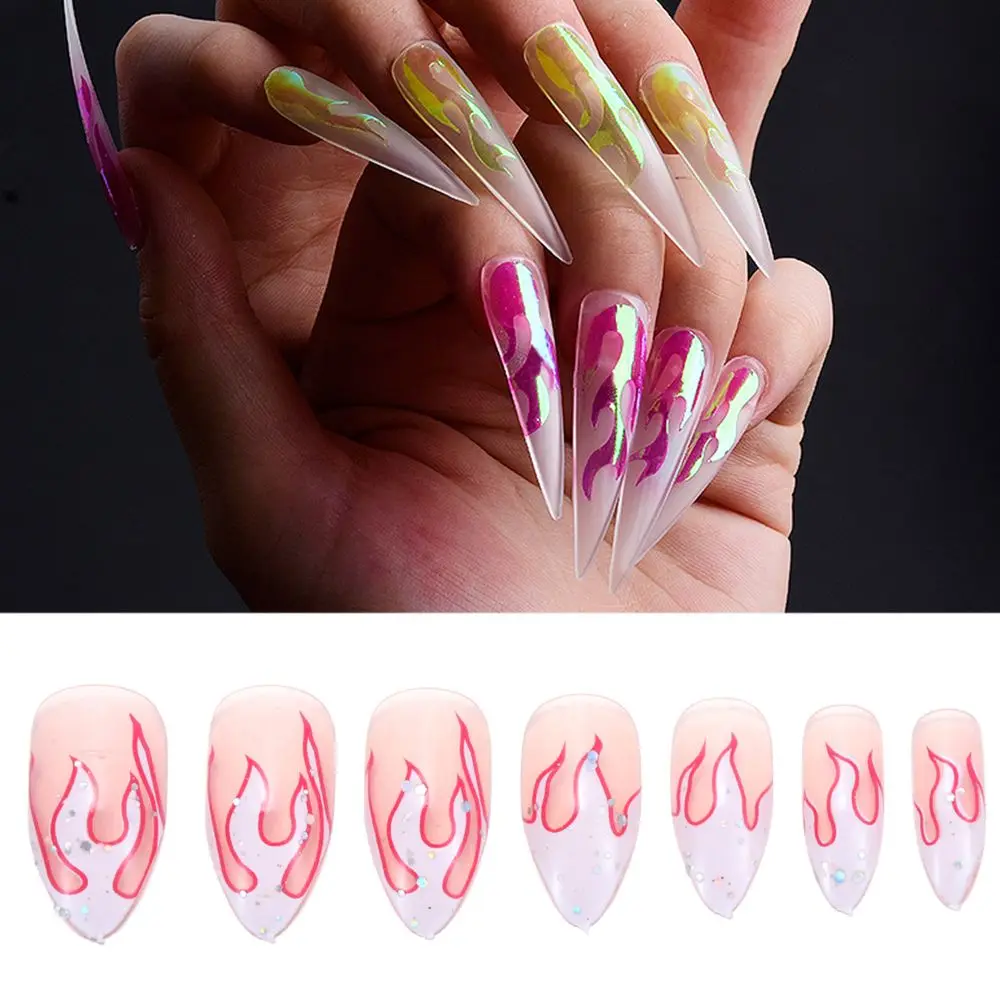 24Pcs/Box Fashion New Flame False Nail Tips UV Gel Acrylic Full Cover Coffin Fake Nails Stiletto Ballerina Manicure Beauty Tools
24Pcs/Box Fashion New Flame False Nail Tips UV Gel Acrylic Full Cover Coffin Fake Nails Stiletto Ballerina Manicure Beauty Tools
