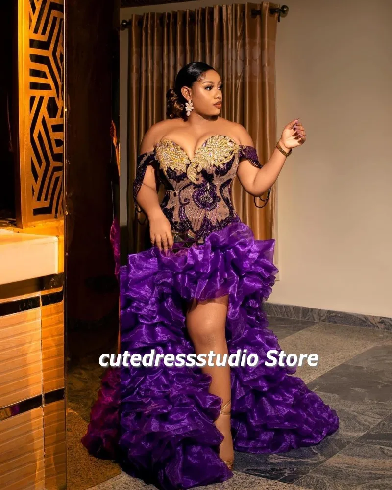 Elegant Aso Ebi High Low Evening Dresses For Women Wedding Guest Wear Applique Beading Ruffles African Prom Gowns Party Dress
Elegant Aso Ebi High Low Evening Dresses For Women Wedding Guest Wear Applique Beading Ruffles African Prom Gowns Party Dress