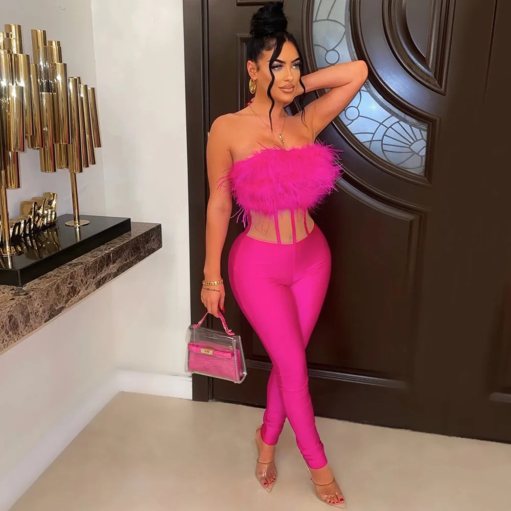 2023Sheer Mesh Patchwork Feathers Party Clubwear Jumpsuit Strapless Women Sexy Rompers backless Skinny One Piece Outfit Overalls
2023Sheer Mesh Patchwork Feathers Party Clubwear Jumpsuit Strapless Women Sexy Rompers backless Skinny One Piece Outfit Overalls