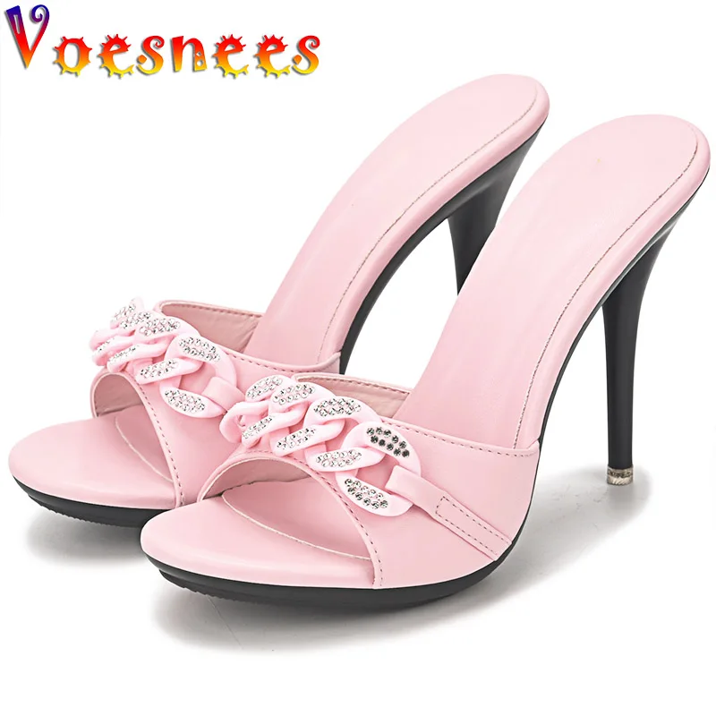 2022 New Diamond Chain Women Pumps Slippers Thin High Heels Party Shoes Fashion Solid Color Summer Dress Sandals Shallow Mouth
2022 New Diamond Chain Women Pumps Slippers Thin High Heels Party Shoes Fashion Solid Color Summer Dress Sandals Shallow Mouth