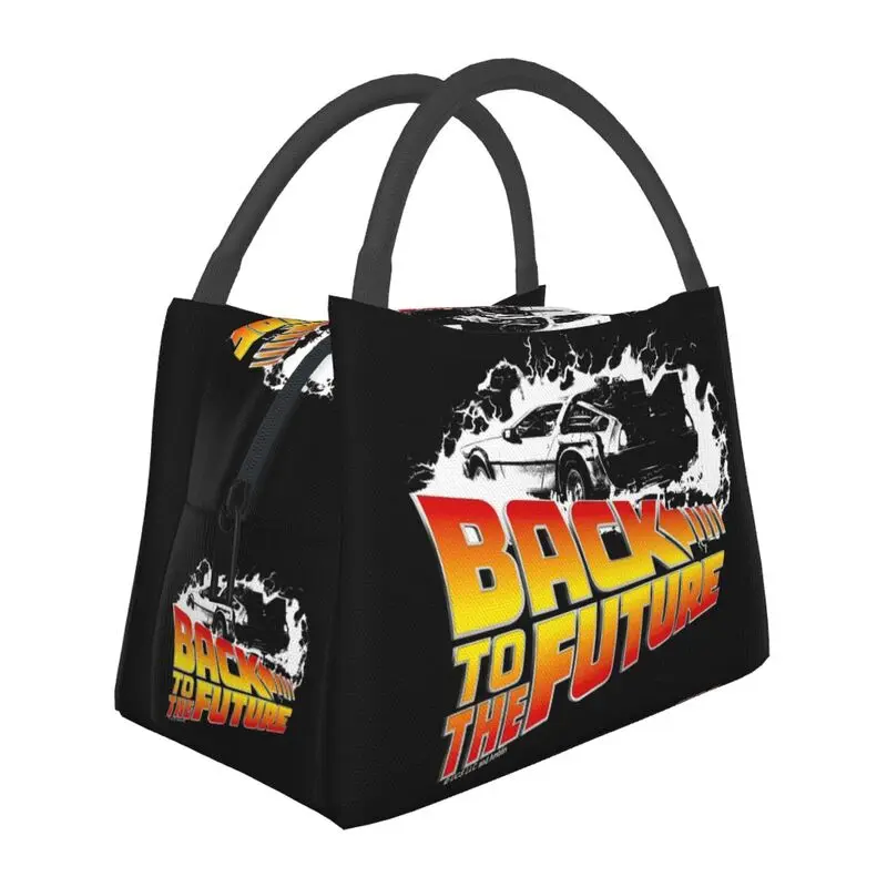 Back To The Future TV Show Thermal Insulated Lunch Bags Women DeLorean White Stencil Lunch Tote for Outdoor Picnic Meal Food Box
Back To The Future TV Show Thermal Insulated Lunch Bags Women DeLorean White Stencil Lunch Tote for Outdoor Picnic Meal Food Box