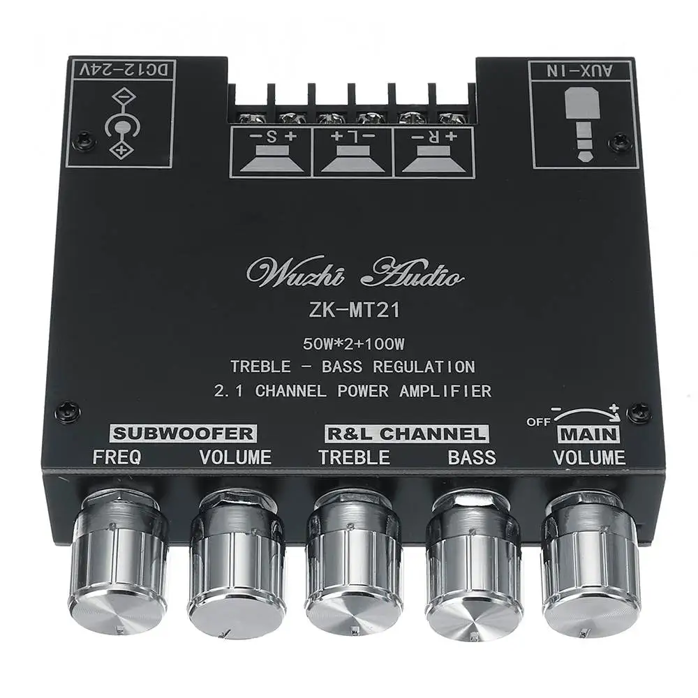 ZK-MT21 bluetooth 5.0 Subwoofer Amplifier Board 50WX2+100W 2.1 Channel Power Audio Stereo Amplifier Tone Board Bass AMP AUX
ZK-MT21 bluetooth 5.0 Subwoofer Amplifier Board 50WX2+100W 2.1 Channel Power Audio Stereo Amplifier Tone Board Bass AMP AUX