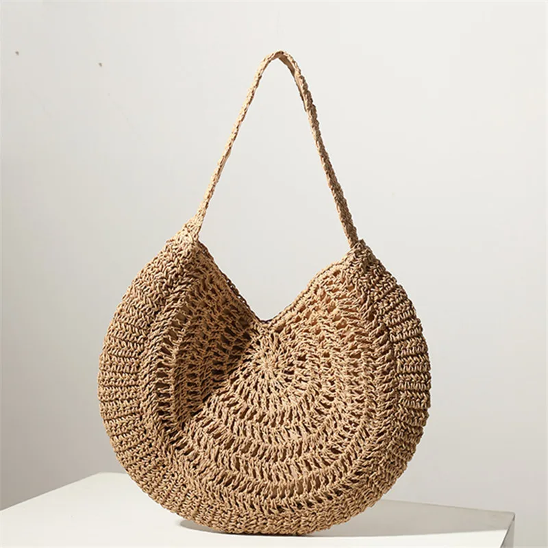 2022 Trend Handwoven Messenger Bag Straw Round Large Capacity Handbag For Women Vintage Crochet Casual Tote Shoulder Beach Bags
2022 Trend Handwoven Messenger Bag Straw Round Large Capacity Handbag For Women Vintage Crochet Casual Tote Shoulder Beach Bags
