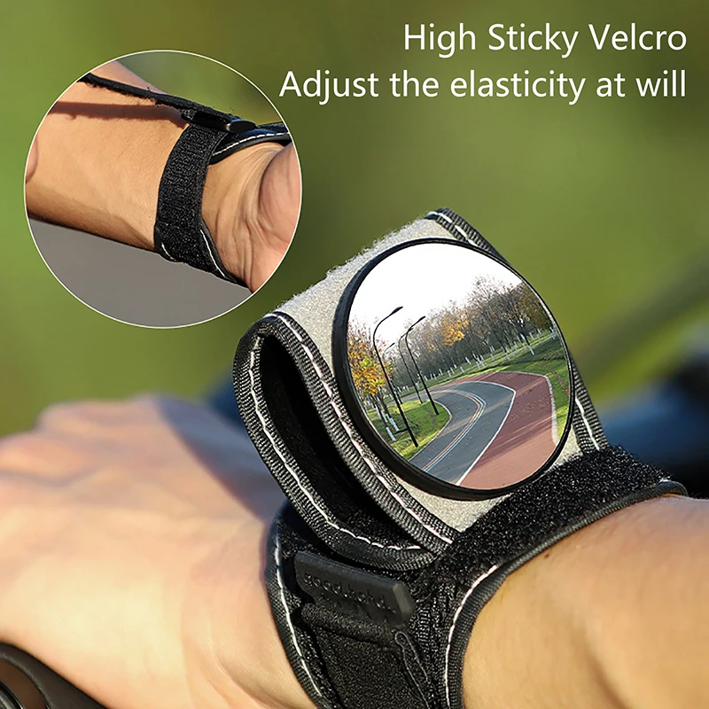 1PC HD Bicycle Rearview Mirror Arm Wrist Strap Safety Rear View Cycling Accessories MTB Road Bike Mirrors