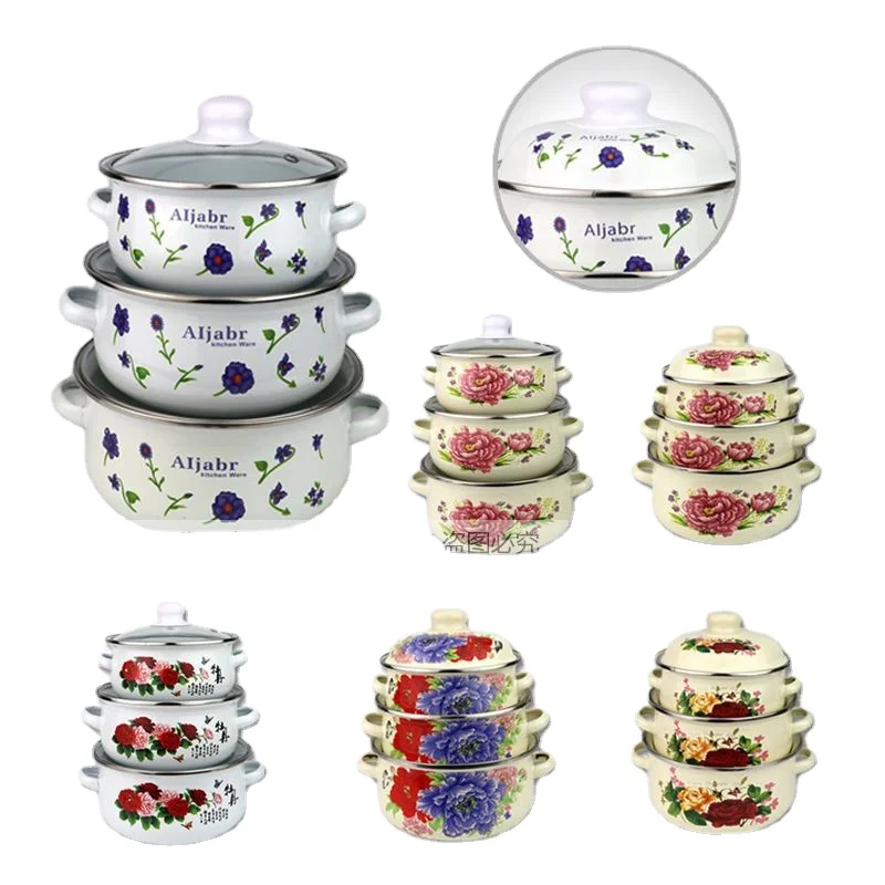 Enamel Soup & Stock Pots Set, 3-Piece Rain Hand Pot/Enamel Pot/Enamel Noodle Pot/Enamel Milk Pot
Enamel Soup & Stock Pots Set, 3-Piece Rain Hand Pot/Enamel Pot/Enamel Noodle Pot/Enamel Milk Pot