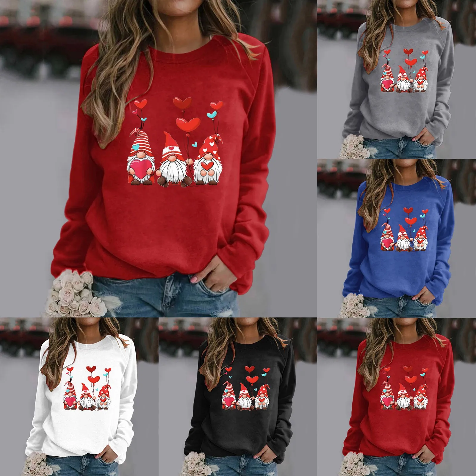 Sweater Blouses Valentine's Day Women's Sweatshirt Crew Neck Pattern Print Long Sleeve Casual Tops Fleece Lined Pullover Women
Sweater Blouses Valentine's Day Women's Sweatshirt Crew Neck Pattern Print Long Sleeve Casual Tops Fleece Lined Pullover Women