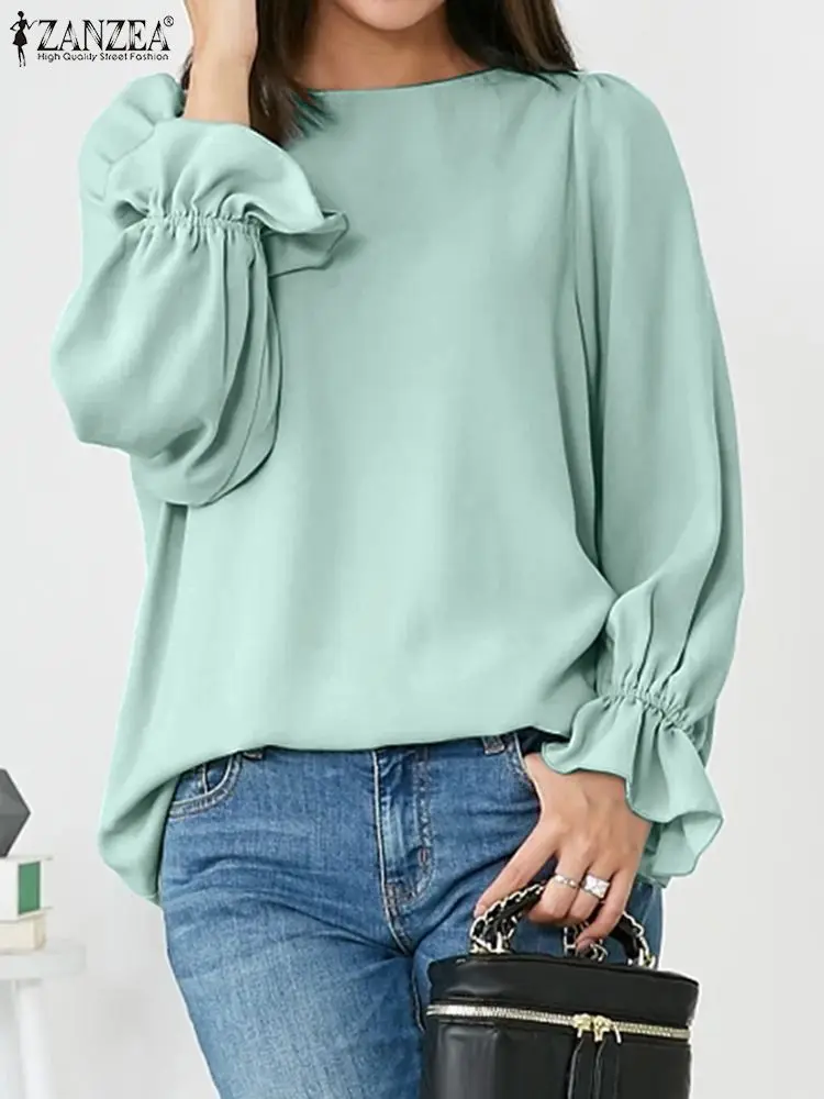 2023 ZANZEA Puff Sleeve O-Neck Shirt Spring Women Bohemian Style Tops Stylish Solid Color Blouse Korean Work OL Elegant Shirts
2023 ZANZEA Puff Sleeve O-Neck Shirt Spring Women Bohemian Style Tops Stylish Solid Color Blouse Korean Work OL Elegant Shirts