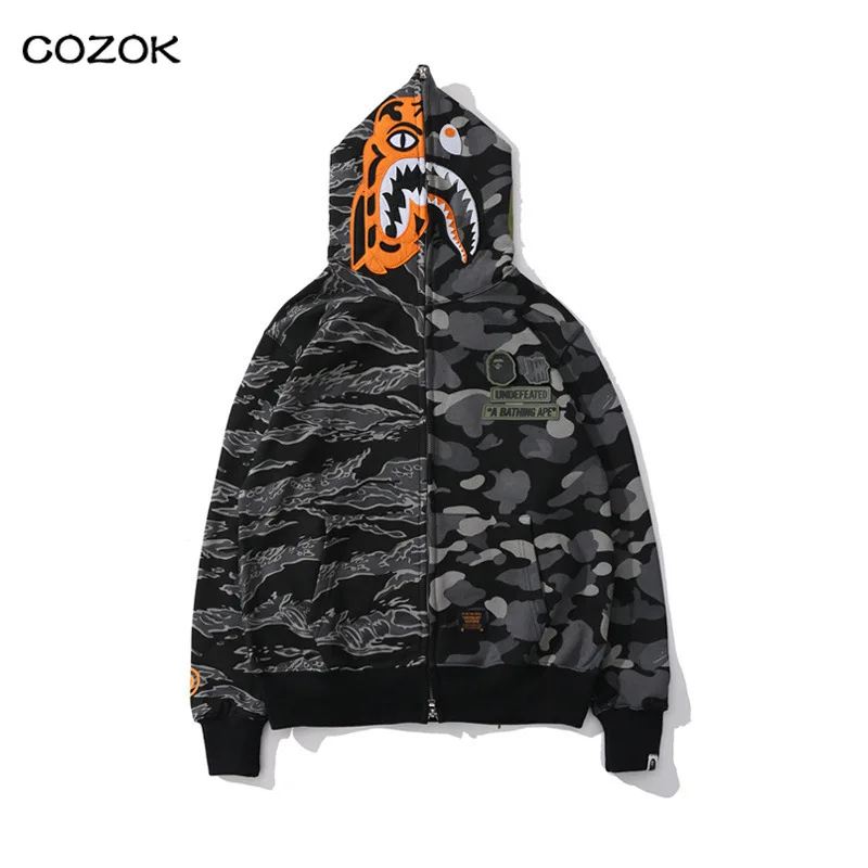 Printed camouflage hooded sweatshirt Free shipping BAPE WGM-Shark head hooded sweatshirt 3D Digital print casual sweater
Printed camouflage hooded sweatshirt Free shipping BAPE WGM-Shark head hooded sweatshirt 3D Digital print casual sweater