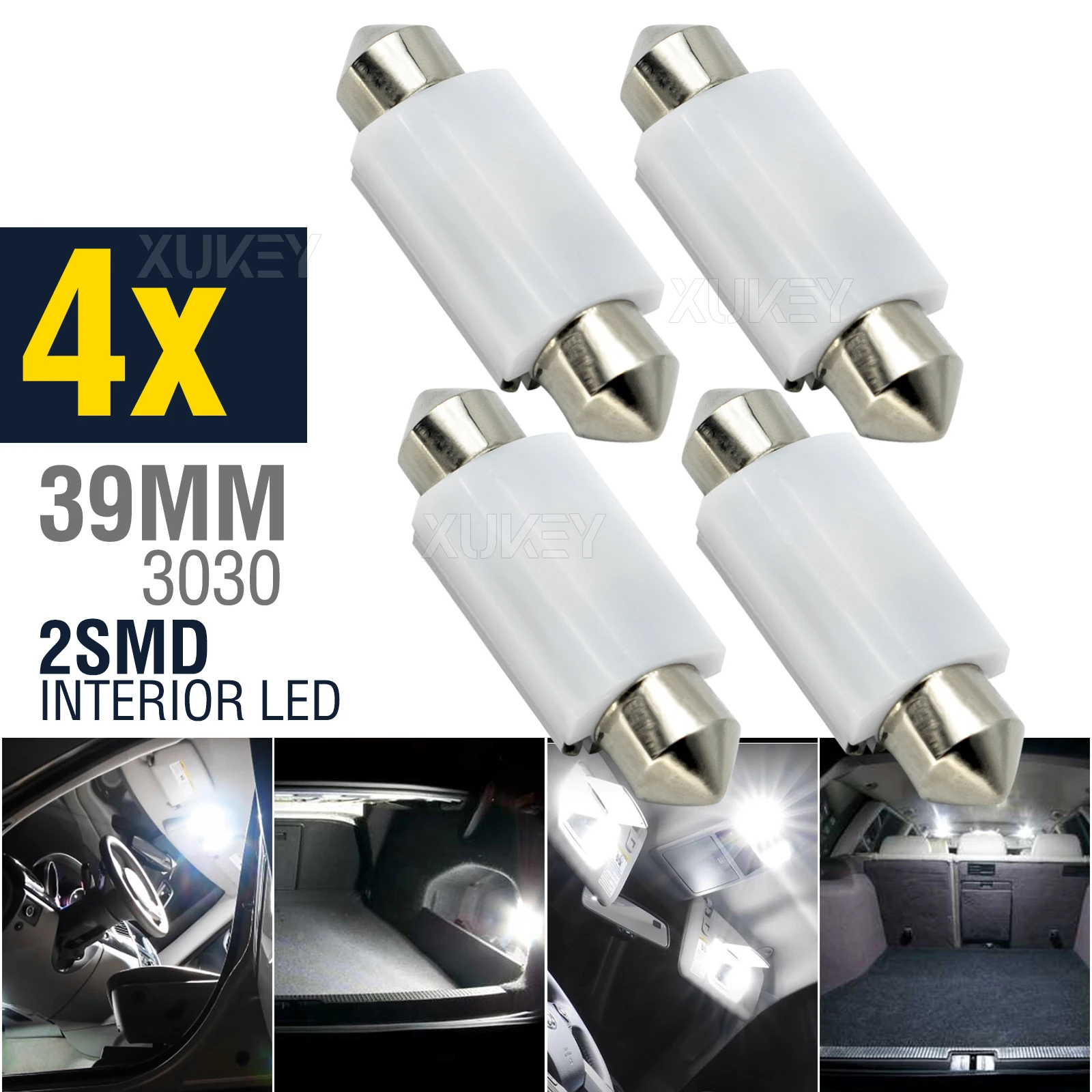 4x C5W C10W 6418 LED Bulb 38mm 39mm Interior Reading Light Festoon Auto Dome License Number Plate Courtesy Luggage Trunk Lamp
4x C5W C10W 6418 LED Bulb 38mm 39mm Interior Reading Light Festoon Auto Dome License Number Plate Courtesy Luggage Trunk Lamp