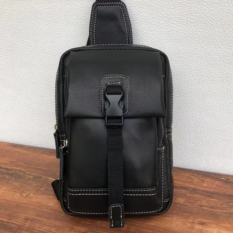Genuine Leather Men's Chest Bag Business Black Male Shoulder Bag High Quality Crossbody Bags For Men Casual Sling Messenger Bag
Genuine Leather Men's Chest Bag Business Black Male Shoulder Bag High Quality Crossbody Bags For Men Casual Sling Messenger Bag