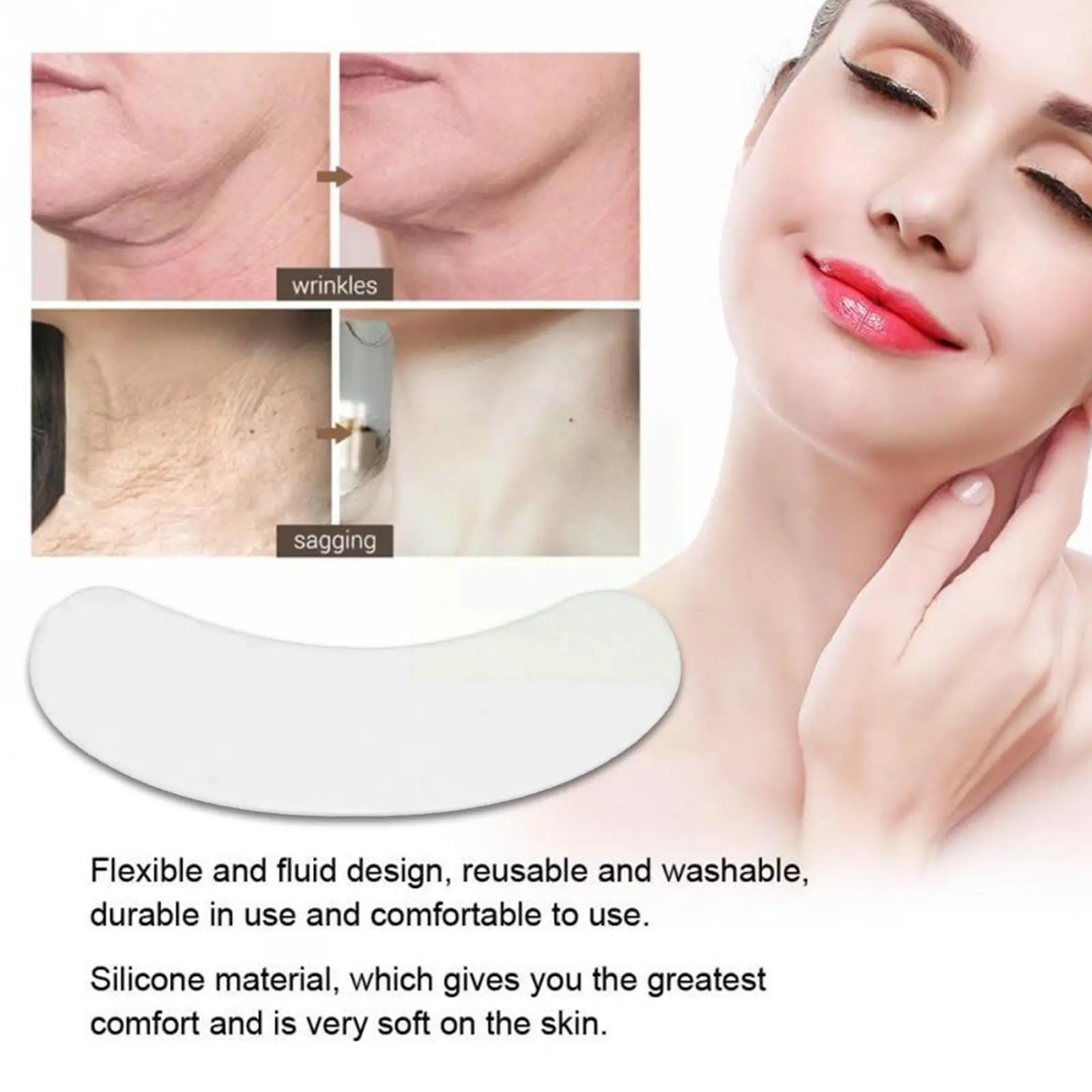 Silicone Anti-wrinkle Neck Sticker Reusable Silicone Sticker Forehead Wrinkle Sticker Removal Pads Neck Eye Patches Anti Ri R3O7
Silicone Anti-wrinkle Neck Sticker Reusable Silicone Sticker Forehead Wrinkle Sticker Removal Pads Neck Eye Patches Anti Ri R3O7